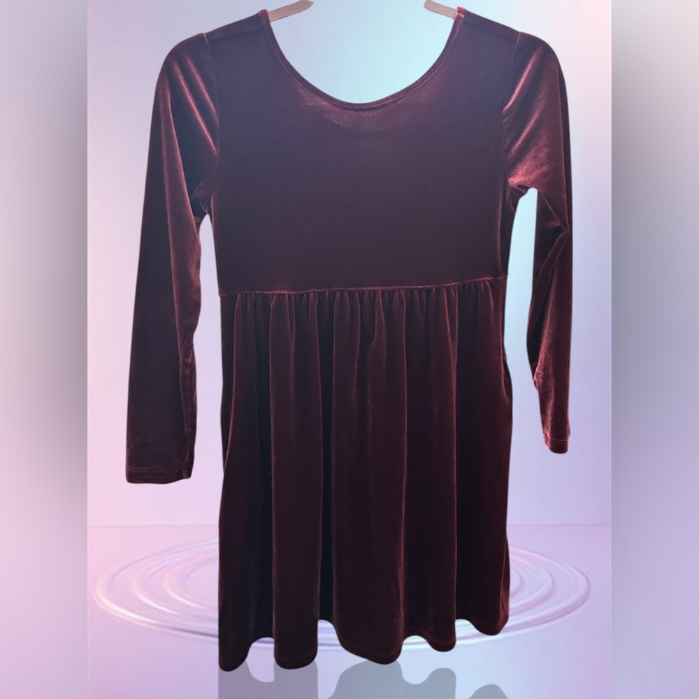 Old Navy Velvet Kids Dress - Burgundy